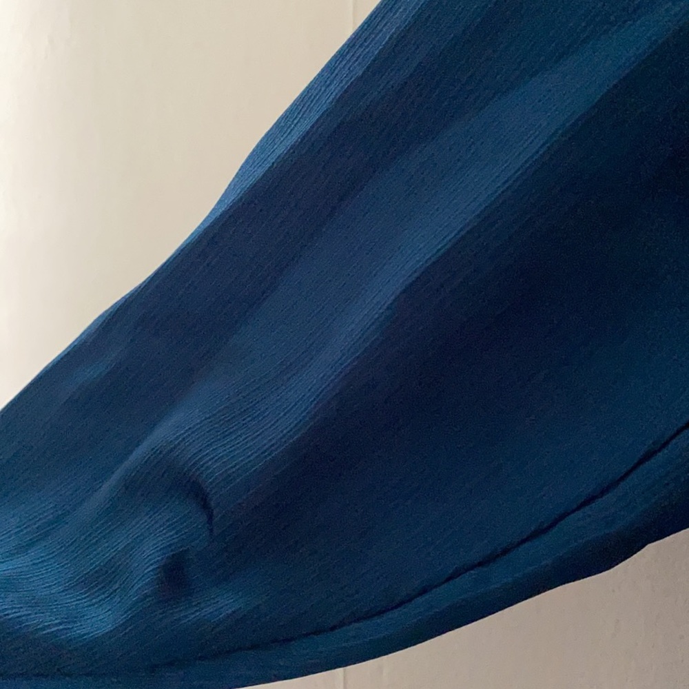 Blue Double Breasted Button Blazer - image 5